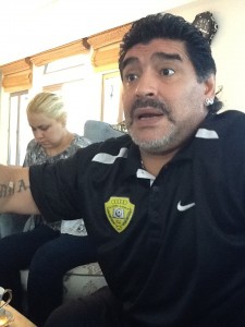Diego Maradona con Veronica